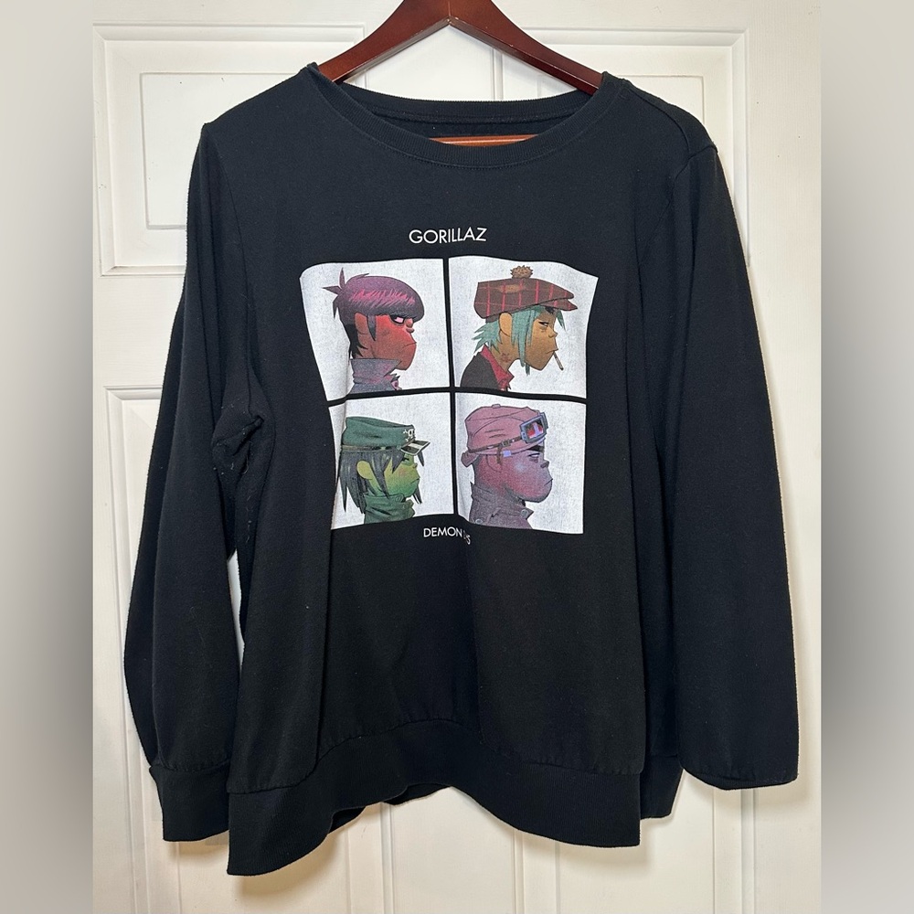 Torrid Gorillaz‎ Fleece Crewneck Sweatshirt Black Size 2.